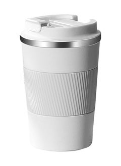 اشتري Travel Coffee Mug Spill Proof 12 oz Insulated Coffee Mug with Leakproof Lid, Stainless Steel Vacuum Insulated Tumbler Thermal Coffee Cup for Hot and Cold Drinks -380ml, White في السعودية