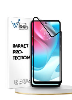 Buy 9D Matte Ceramic Full Coverage Screen Protector For Motorola Moto G60S 4G 6.8 Inch Clear/Black in Saudi Arabia