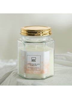 Buy Garden Amber and Black Currant Hexa Glass Jar Candle 150 g in Saudi Arabia