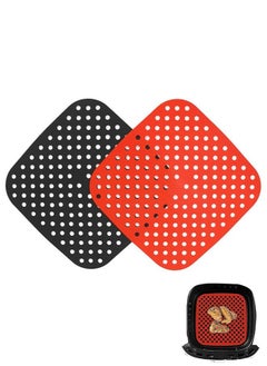 Buy 2 Pack KITCHEN Reusable Silicone Air Fryer Liners 8.5" Square in Egypt