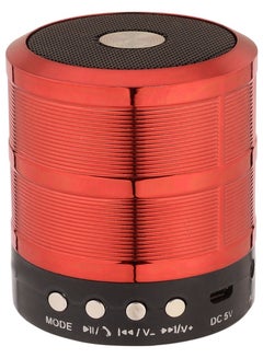 Buy Mini Portable WS-887 Bluetooth Speaker with FM And Micro-SD Card Slot for All Smartphones Red in Egypt