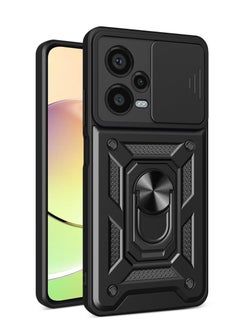 اشتري Phone Cover for Xiaomi Redmi Note 12 Pro Plus with Slide Camera Cover Military Grade Drop Protective Phone Case with Magnetic Car Mount Holder في السعودية