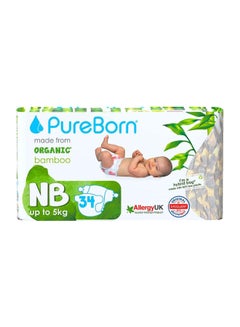 Buy Natural Bamboo Baby Disposable Diapers Nappy 0 to 4.5 Kg 204 Pcs Assorted Print Super Soft Maximum Leakage Protection New Born Essentials Pack of 6 34 X 6 in UAE