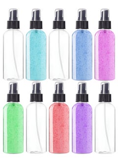 Buy 10 PCS Plastic Spray Bottles Clear Empty Fine Mist 100ml Plastic Spray Travel Bottles Refillable Liquid Containers Toiletries Plastic Mini Travel Bottle Set Bottles in UAE