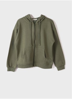 اشتري Hooded Oversized Women's Zip-Up Sweatshirt في مصر