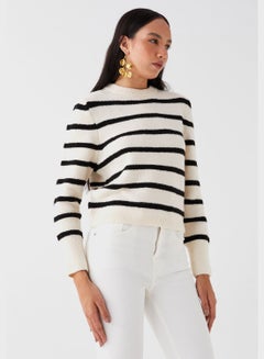 Buy Crew Neck Striped Sweater in UAE