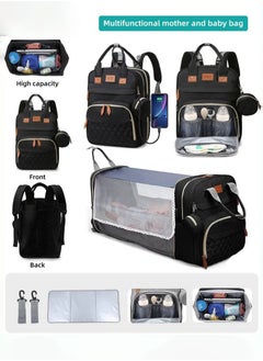 اشتري Baby Diaper Bag Backpack, Multifunction Diapers Changing Station for Boys Girls Outdoor and Travel, Infant Shower Gifts, Large Capacity, 900d Oxford, USB Port في الامارات