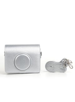 Buy Case for Fuji Mini EVO Camera Compatible Camera with Adjustable Shoulder Strap in Silver Lychee Texture Horizontal Style in UAE