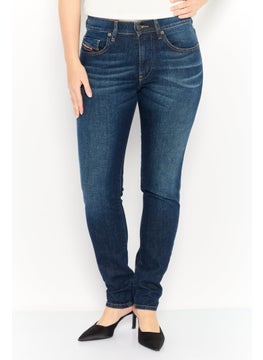 Buy Women Slim Fit D-STRUKT Stretchable Jeans, Navy in UAE