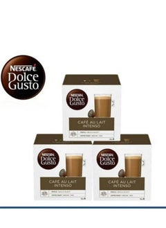 Buy Café Au Lait Intenso 16 Capsules 160g Pack of 3 in UAE