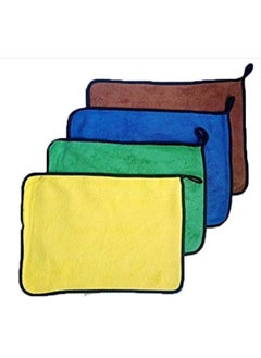 Buy 4-Piece Microfiber Cloth Set, 30x40 cm, Multi-Color for Versatile Use – Microfiber Cleaning Cloth for Car, Kitchen, and Glass – Double-Sided Towels for Drying and Polishing, Thick and Highly Absorbent, Cleaning Cloth for Kitchen, Glass, and Wood – Dust-Resistant Silk Cloth, Wipe for Glass, Wood Polish – Microfiber Kitchen Towels – Microfiber Towel in Egypt