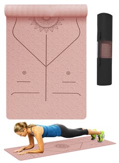 Buy Yoga Mat Non Slip, Pilates Fitness Mats, Eco Friendly, Anti-Tear 8mm Thick Yoga Mats for Women, Exercise Mats for Home Workout with Carrying Sling and Storage Bag in UAE