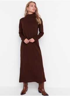 اشتري Brown Turtleneck Knitwear Dress TCTAW23EB00001 في مصر