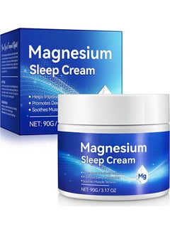 Buy Magnesium Sleep Cream，Improve Sleep, Leg & Joint Care, Non-Greasy, Topical Magnesium Chloride, Skin-Friendly Ingredients (90g) in Saudi Arabia