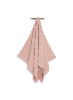 Buy Wave Zero Twist Bath Towel Peach - 650Gsm 76X152Cm in UAE