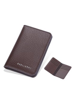 Buy Wallet Multi-functional Men's Card Holder Lychee Pattern Multi-card Position Simple Thin Card Holder Card Holder Wallet Men in Saudi Arabia