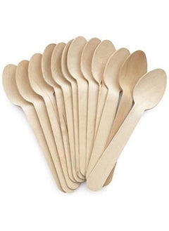 Buy Disposable Wooden Spoon - Heavyweight Disposable Knife, Heavy Duty Cutlery - Wooden Utensils - Perfect For Parties And Restaurants - 50 Pieces. in UAE