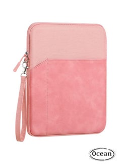 Buy 9-11 Inch Tablet Laptop Sleeve Case Waterproof Protective Carrying Bag With Pocket, Pink in Saudi Arabia