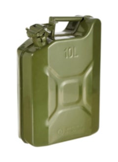 اشتري KNP Jerry Can Litre Green Metal Jerry Can, available in 5L, 10L, and 20L capacities, is a versatile and robust container designed for the safe storage and transport of gasoline and other liquids. في الامارات