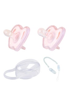 Buy Baby Pacifier Newborn Pacifiers，Apple Shaped Baby Silicone Pacifier,with Anti Chain, 2-Pieces 0 to 6 Months Food Grade Material Natural Rubber BPA Free Large Air Holes For More Safety in Saudi Arabia