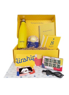 Buy Pregnancy Gift Box Pregnancy Must Haves For Expecting Moms Essentials Kit With Bath Bomb 12” Water Bottle 12 Stickers Countdown Time Clock Journal Book Self Care Baby Shower Gifts in UAE