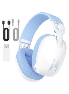 Buy B2 Wireless Gaming Headset with Mic,Over-Ear Gaming Headphone for PS4, PS5, PC, Switch, Mac,2.4GHz Bluetooth 5.3 Gaming Headphones with Noise Cancelling Mic,White in UAE