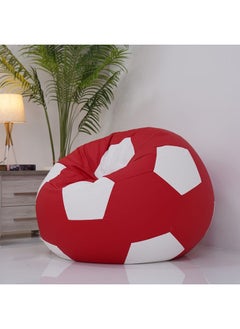 Buy Oxford Bean Bag Chair 1 Seater Comfortable Lazy Sofa Adult Kids Play Chair Modern Design Living Room Furniture AccessoriesL 80 x W 80 x H 105 cm Red & White in UAE