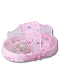 Buy Baby bedding set with mosquito net for boy Foldable mobile easy-to-carry Sponge floor cotton thickening insect-proof Newborn bed baby bedding in Saudi Arabia