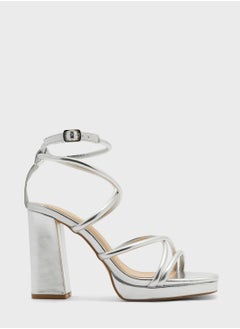 Buy Block Heel Platform Strappy Sandal in Saudi Arabia