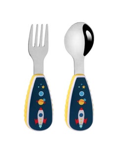 Buy Space Kid's Spoon & Fork Cutlery Set with Case in UAE