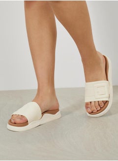 Buy Textured Strap Comfortable Slides in Saudi Arabia