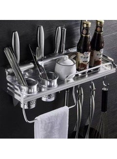 Buy Kitchen Vegetable Storage Organizer Stainless Steel Sink Caddy Organizer Drain Rack for Kitchen Accessories with Hooks Storage in UAE