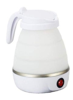 Buy Travel Foldable Silicon Water Heater Jug Collapsible Mini Portable Electric Kettle (White) in UAE