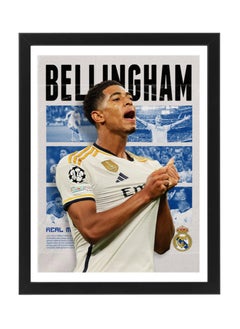 اشتري Jude Bellingham Real Madrid Framed Poster 30x40cm -Football Memorabilia, Soccer Collectible, Gift for boys في الامارات