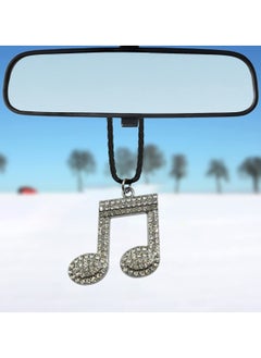 اشتري Car Mirror Hanging Pendant Fancy Diamond Music Symbol Pendant Mini Car Decoration Chain  1 Pcs في السعودية