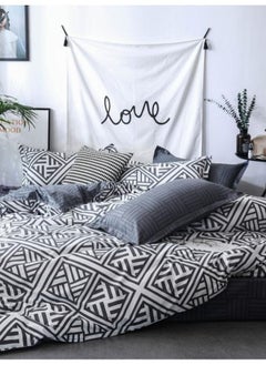 Buy 3-Piece Geometric Design Bedding Set in Saudi Arabia