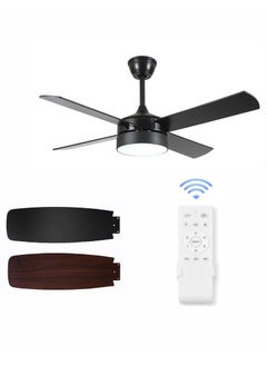 Buy 42 Inch Outdoor Ceiling Fan with Light and Remote Dimmable and Modern Low Profile Ceiling Fan Lights for Indoor Bedroom Outdoor Covered Patio in Saudi Arabia