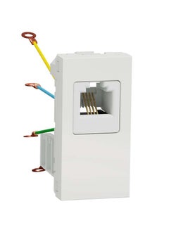 Buy Schneider Electric Telephone Socket, New Unica, Rj12, 1 Connector, 1 Module, White in Egypt