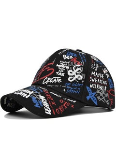 اشتري New Multicolor Painted Sun Cap Trend Fashion Duck Tongue Hat Baseball Hat في السعودية