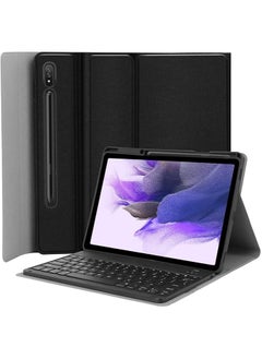 Buy Keyboard Case for Samsung-Galaxy-Tab S8+ S7 FE S7+ 12.4" - Case with Wireless Detachable Keyboard Tablet Cover for Galaxy Tab S8+ SM-X800/X806 2022 S7 FE SM-T730/T733/T736/T738 2021 S7+ 2020 in UAE