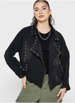 Buy Cropped Denim Jacket in UAE