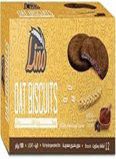 اشتري Lino oat biscuits with cacao, 2 pieces - 30 gm, set of 12 في مصر