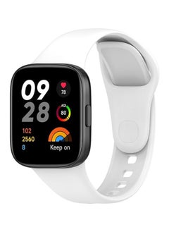 Buy Strap Watch Silicone Compatible With Xiaomi Mi Watch 3 Lite Sport Silicone Watch Band Wrist Strap,Bracelet Wristband Wrist Strap (White) in Egypt