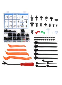 اشتري 460Pcs Plastic Fasteners Kits Trim Removal Tool Retainer Clips Rivet Nut Car Push Pin Rivet Fasteners Trim Panel Body Moulding Clips Fit for GM Ford Toyota Honda Chrysler في الامارات