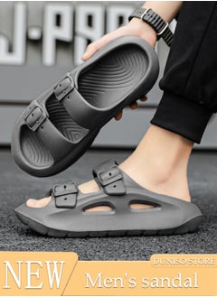 Buy Men's slippers Summer Sandals Lightweight Slide Sandal with Non-slip Soles Thick Sole Beach Slipper Breathable Slip-on Sandal House Flat Slipper for Indoor and Outdoor in Saudi Arabia