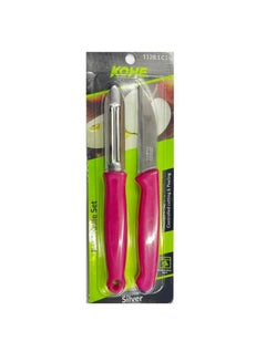 Buy Stainless Steel 2 Piece Serrated Combo Of Knife And Peeler for Chef/Kitchen With Multi Purpose Assorted in Saudi Arabia