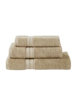 Buy Premium Towel 3-Pcs Set, 100% Combed Cotton 600 GSM, Highly Absorbent, Quick Dry Towel Set Include 1 Bath Towel, 1 Bath Sheet, 1 Hand Towel, Best Set for Bathroom Gym, Hotel And Spa,Light Beige in Saudi Arabia