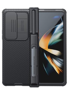 اشتري Galaxy Z Fold 4 Case with Slide Camera Cover Hinge Protection Pen Holder 360° Fiber All-Inclusive Protective في السعودية