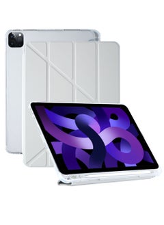 اشتري جراب iPad Pro 11 بوصة 2022/2021/2020/2018 مع حامل قلم رصاص [يدعم شحن الجيل الثاني من قلم رصاص] غطاء مع خاصية النوم / الاستيقاظ التلقائي وظهر صلب شفاف لجهاز iPad Pro مقاس 11 بوصة 4th / 3rd / 2nd / 1st في الامارات