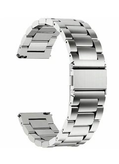 اشتري Stainless Steel Band for Samsung Watch 6/Watch 5/Watch 4 Replacement Band/Strap Compatible with All 20mm Band Width Watches Silver في الامارات